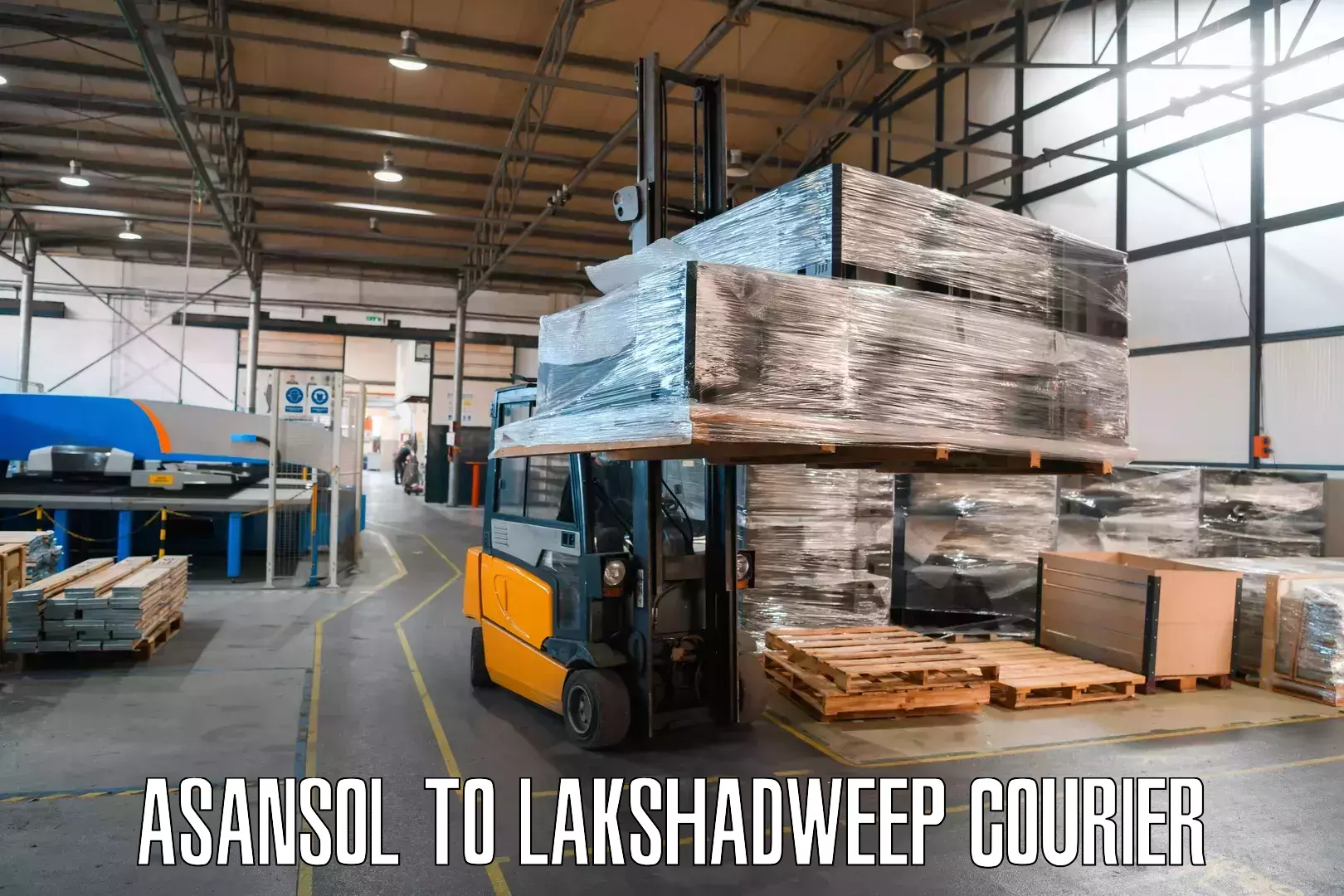 International courier rates Asansol to Lakshadweep