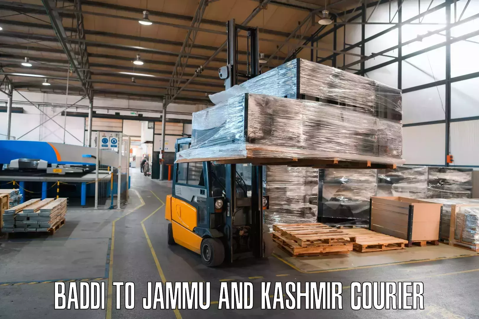 Dynamic courier operations Baddi to Jammu and Kashmir