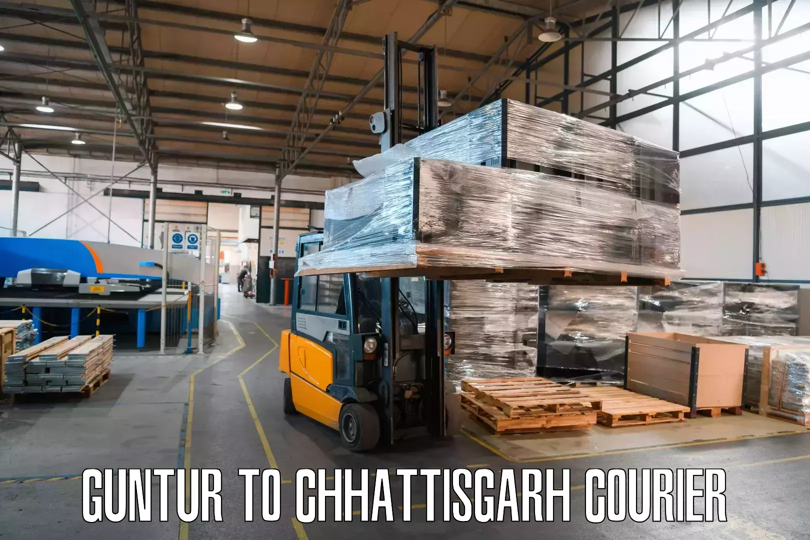 Cost-effective courier options Guntur to Raigarh Chhattisgarh