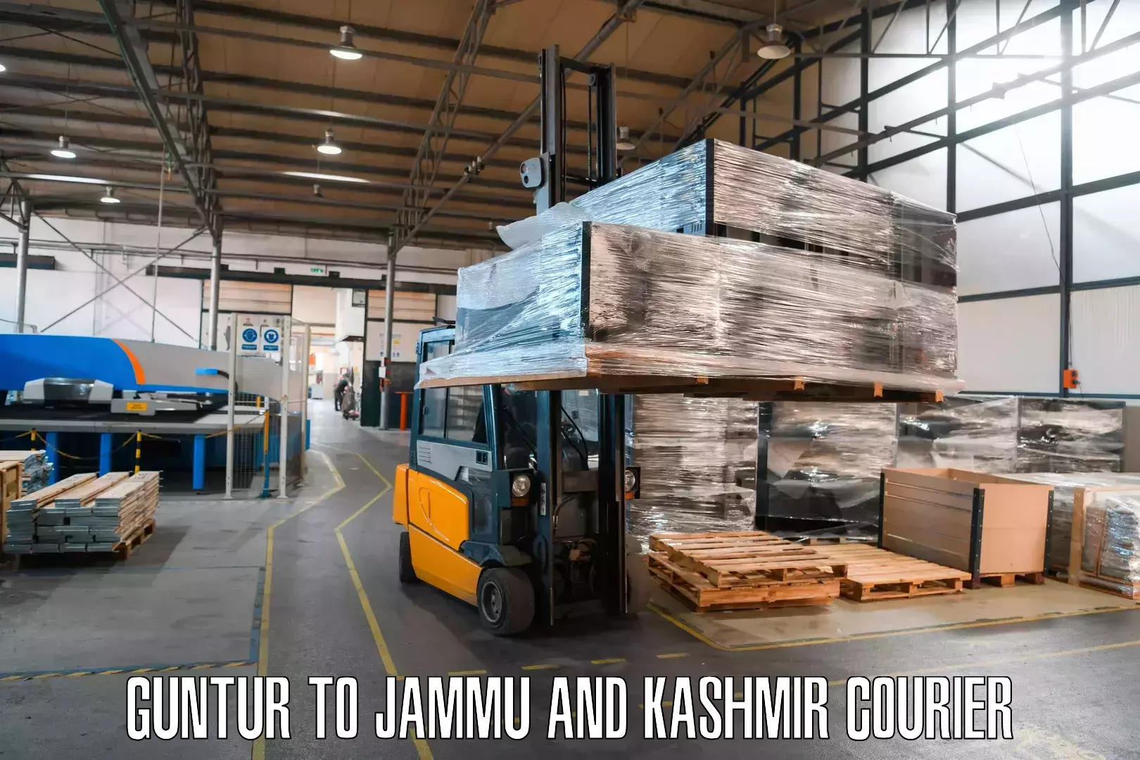 Multi-national courier services Guntur to Jammu and Kashmir