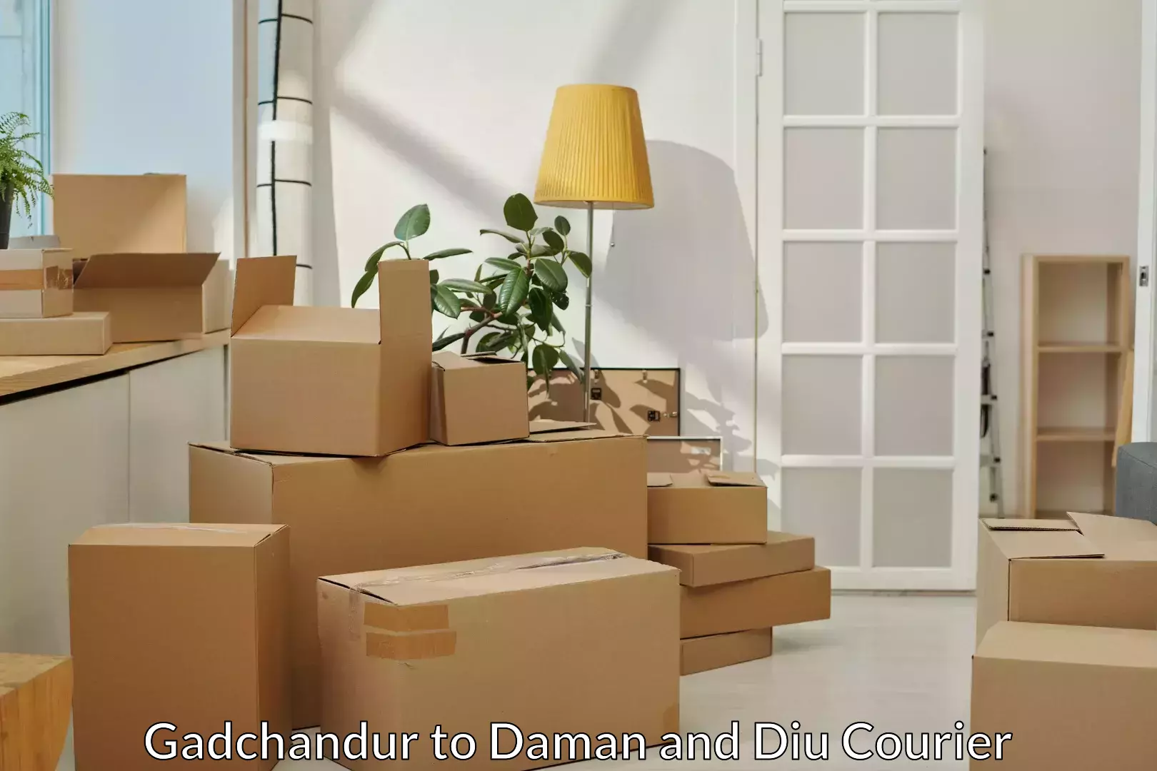 Custom furniture transport in Gadchandur to Daman and Diu