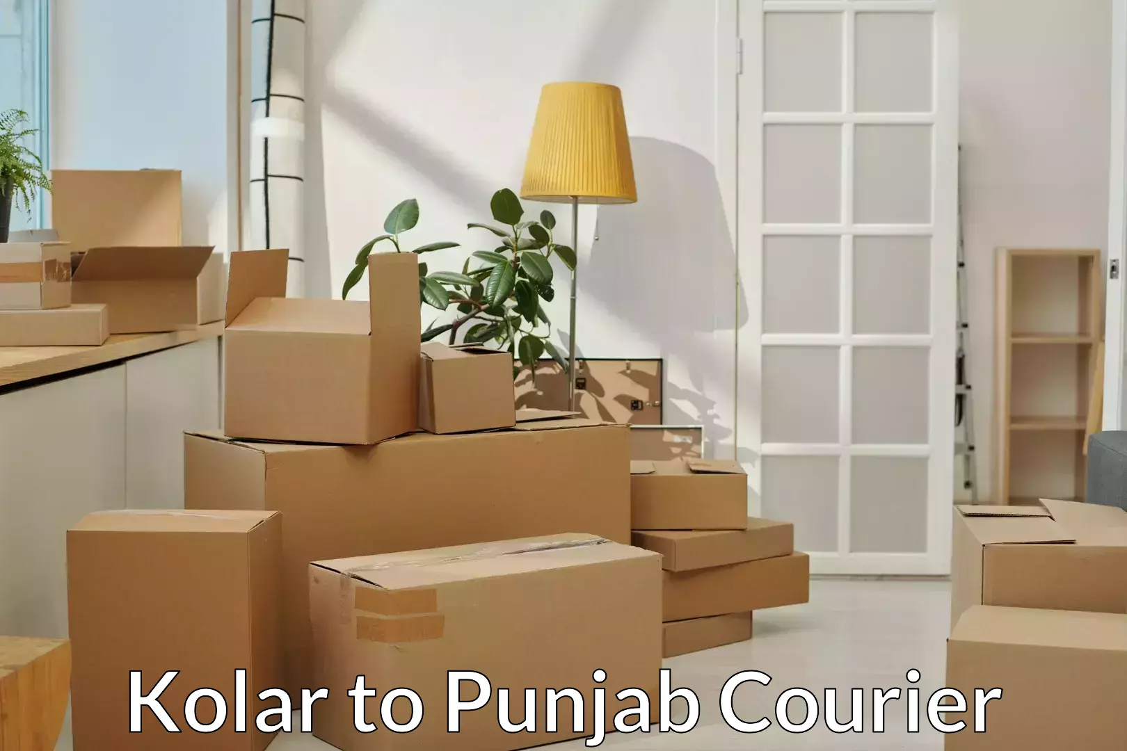 Home goods transport in Kolar to Punjab Agricultural University Ludhiana