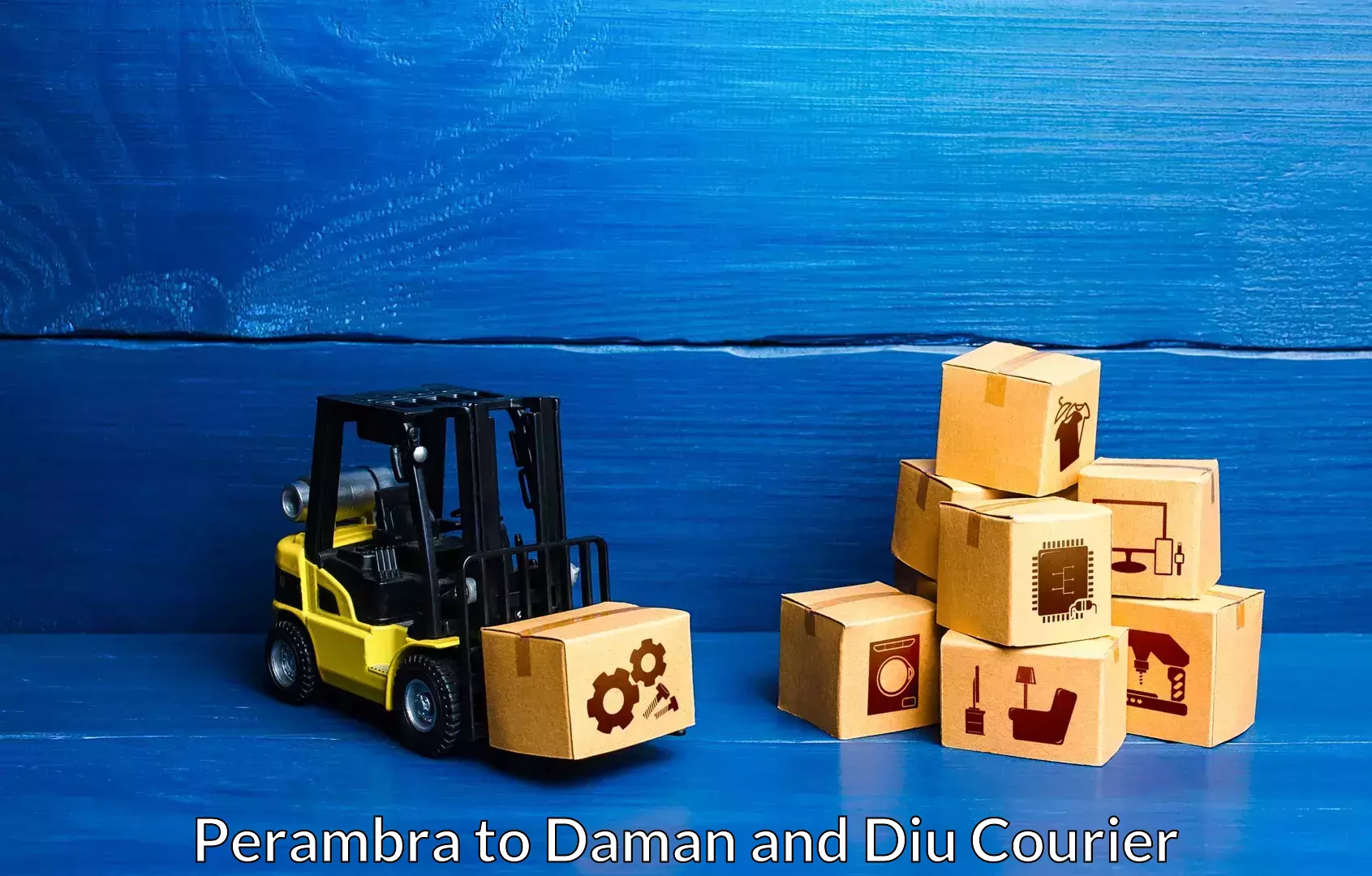 Efficient moving company Perambra to Daman and Diu