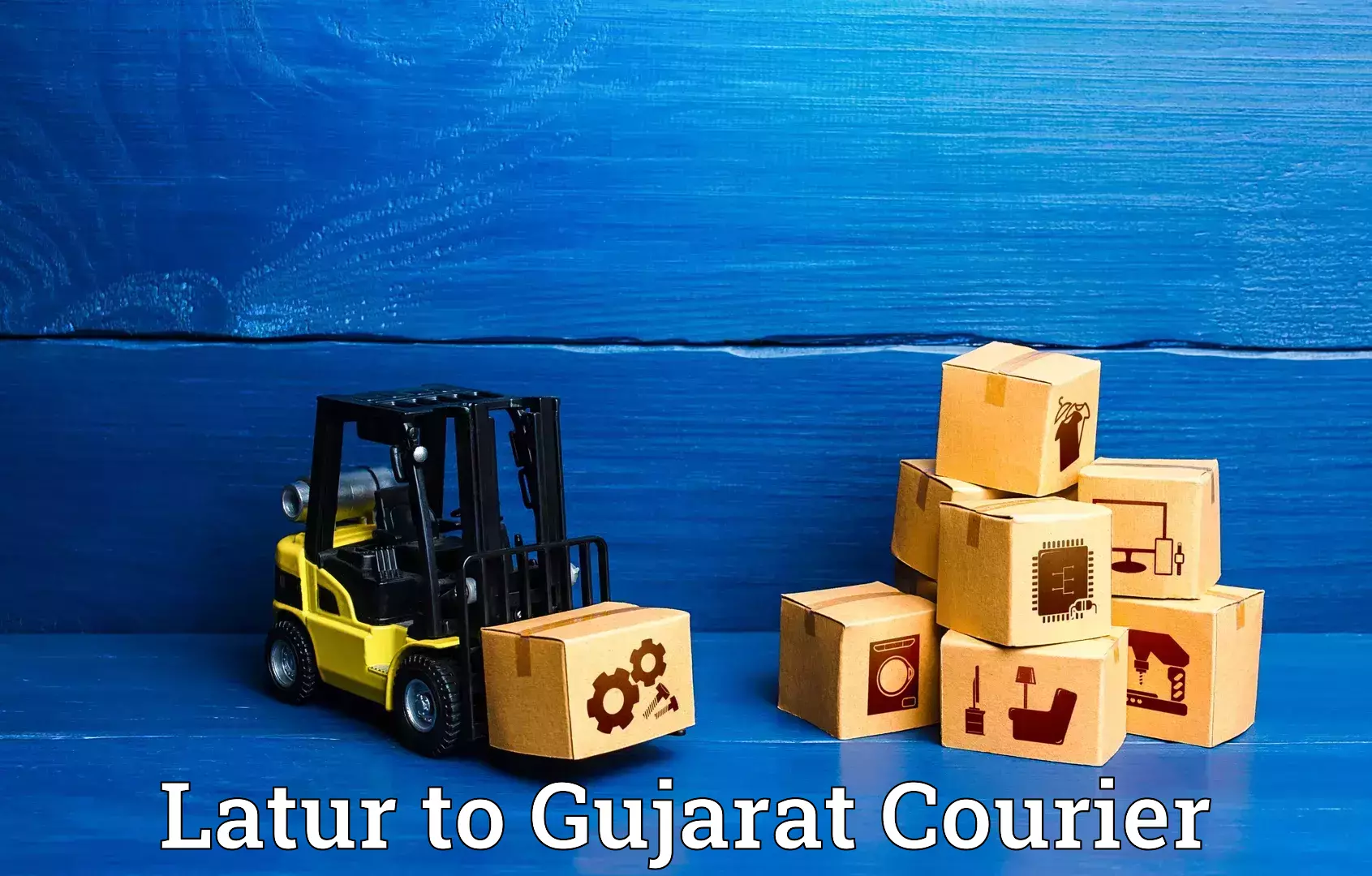 Nationwide luggage transport Latur to Gujarat