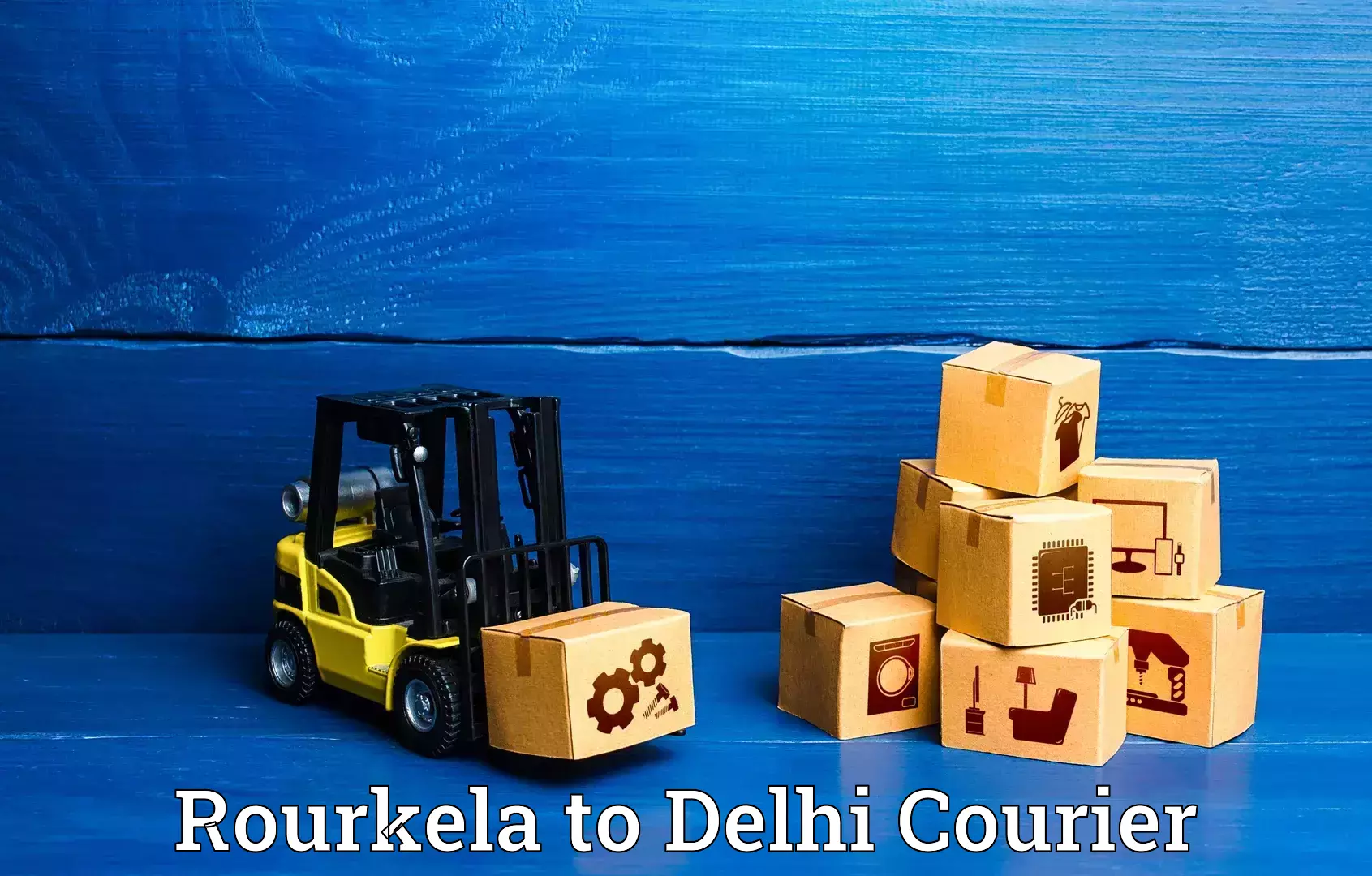 Reliable luggage courier in Rourkela to Delhi