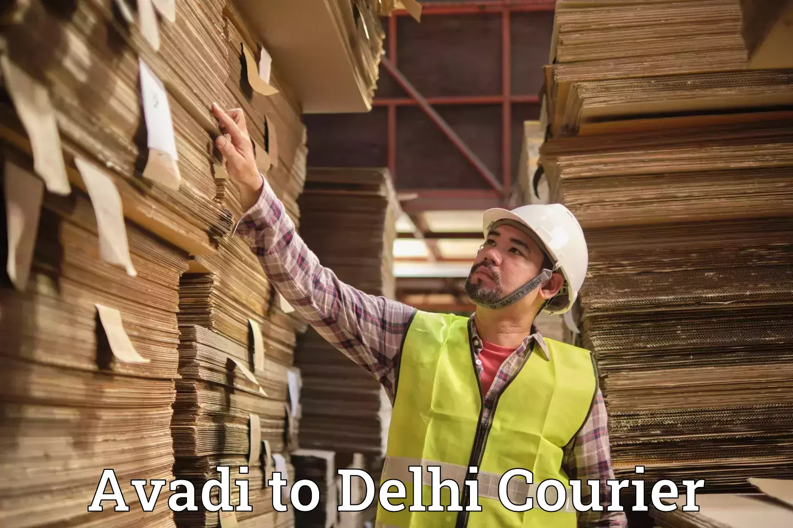 Personal baggage courier Avadi to University of Delhi
