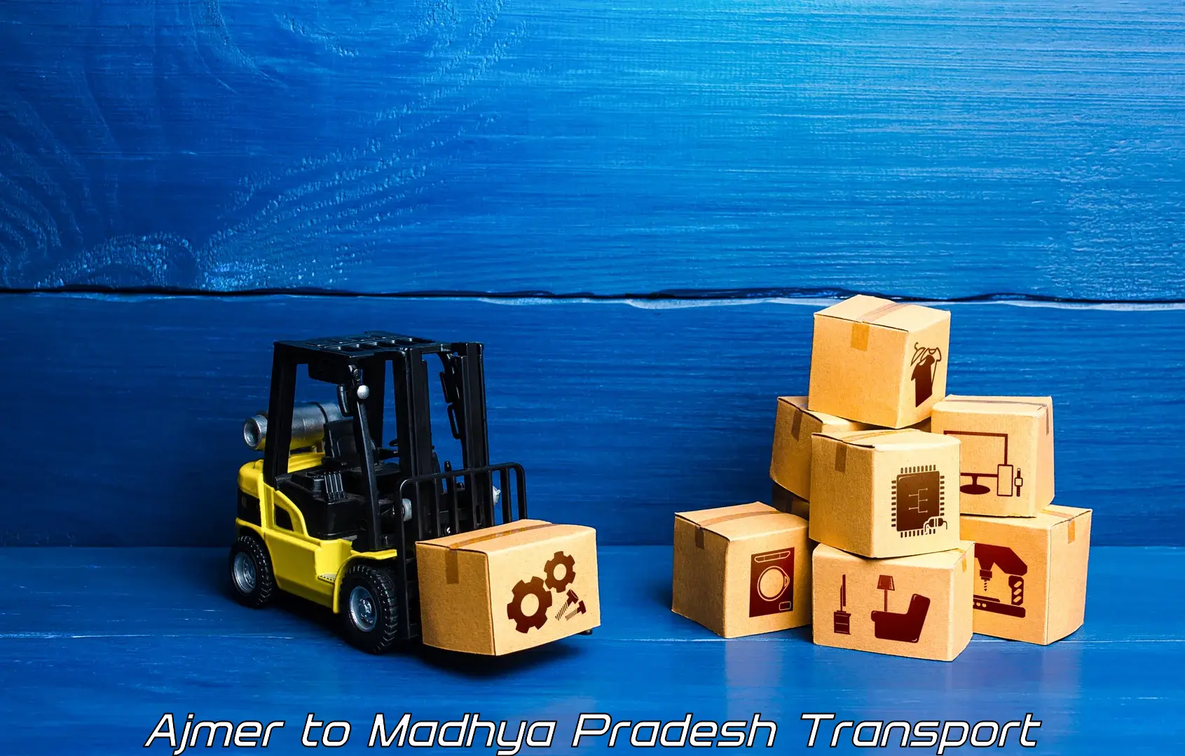 Logistics transportation services Ajmer to Lakhnadon