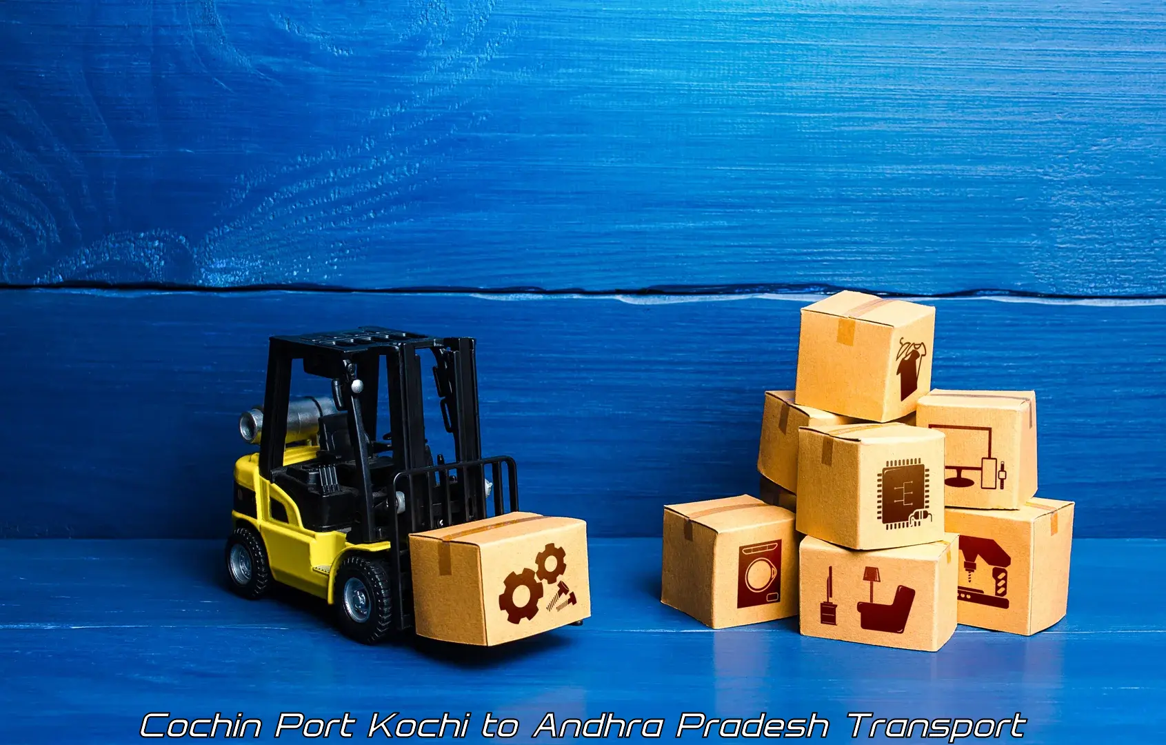 Two wheeler parcel service Cochin Port Kochi to Chimakurthy