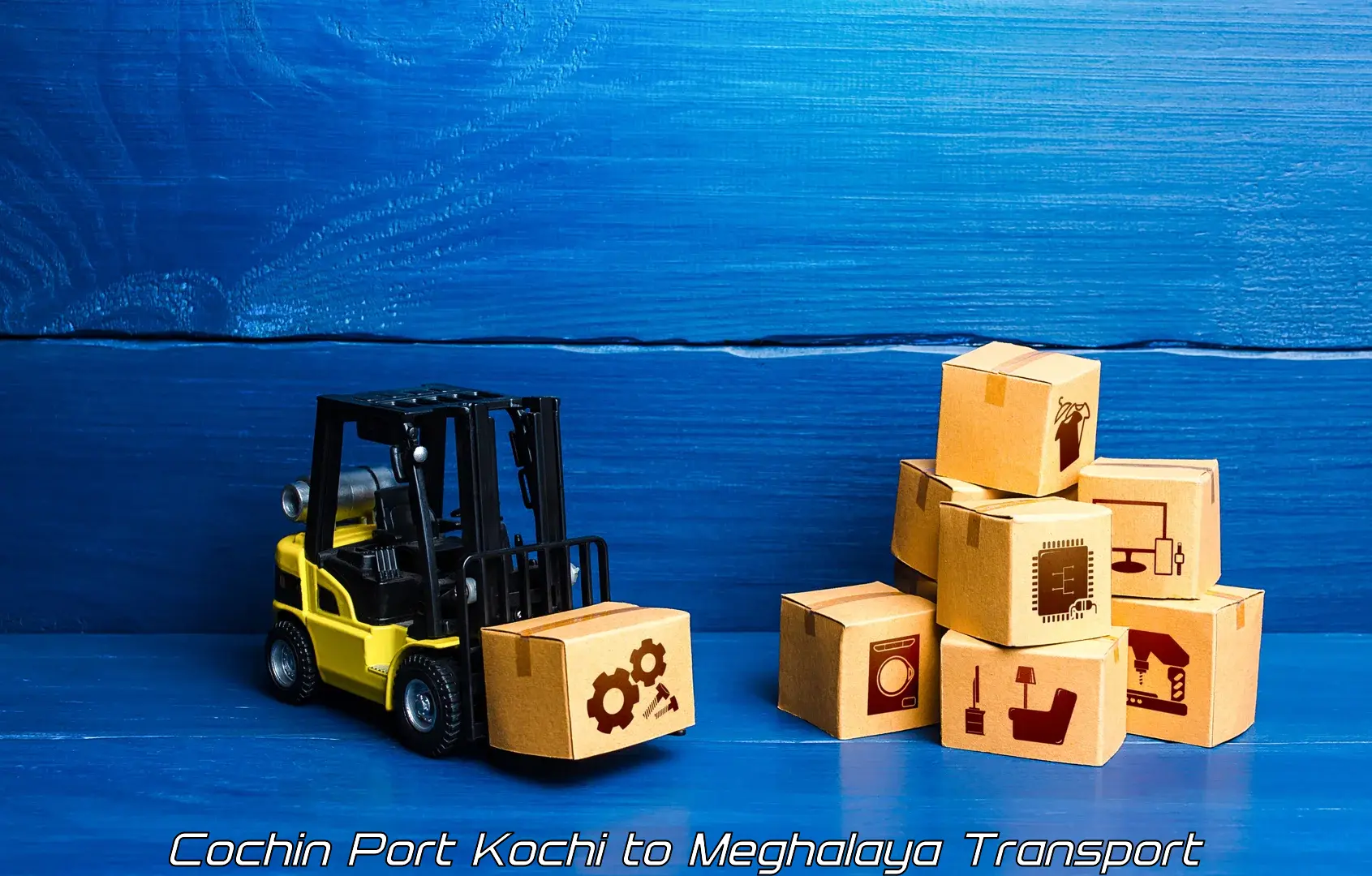 Nearest transport service Cochin Port Kochi to Nongpoh