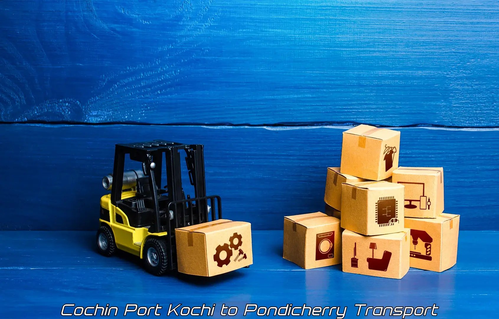 Domestic goods transportation services Cochin Port Kochi to Pondicherry University