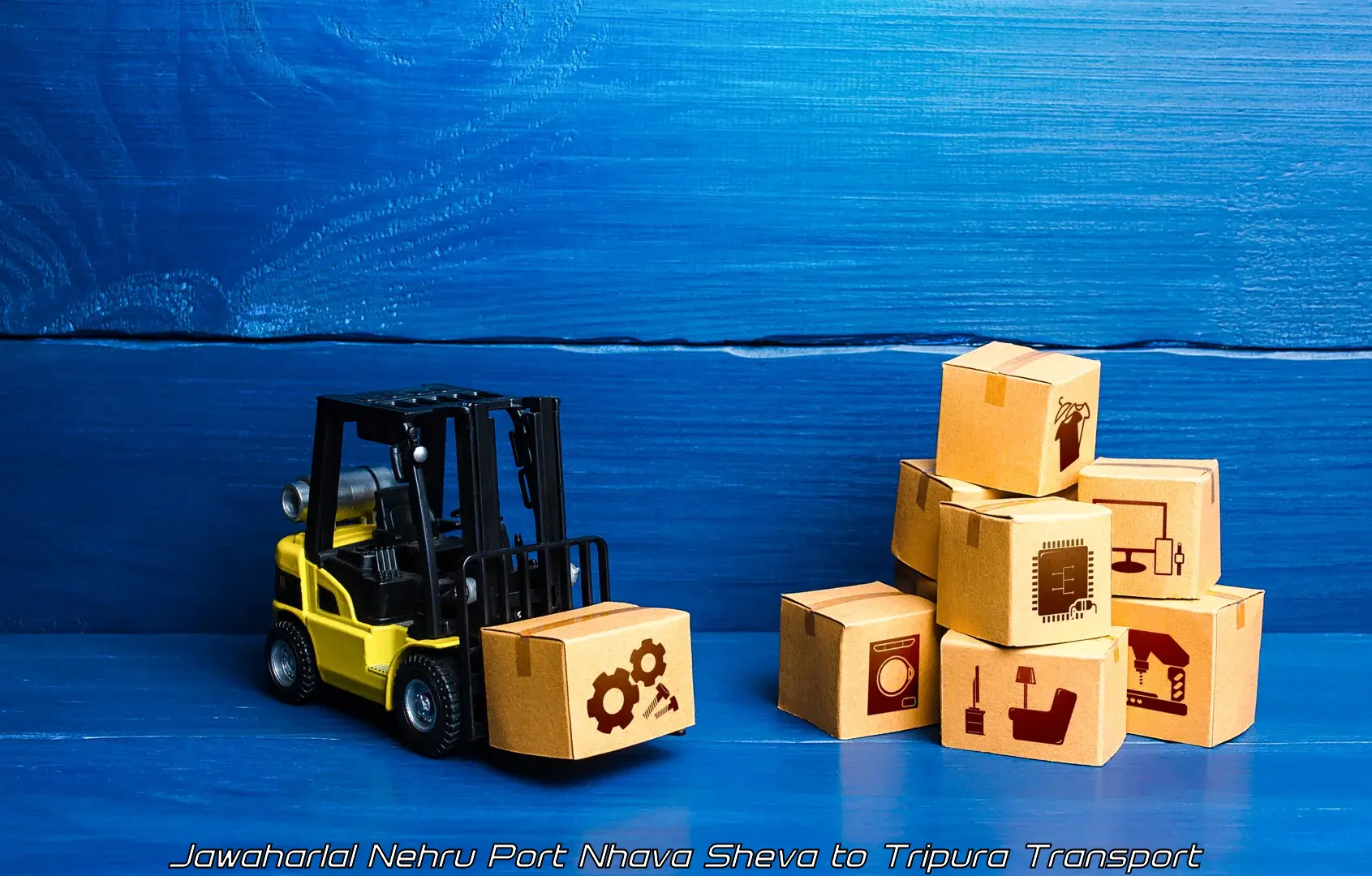 Domestic goods transportation services Jawaharlal Nehru Port Nhava Sheva to Udaipur Tripura