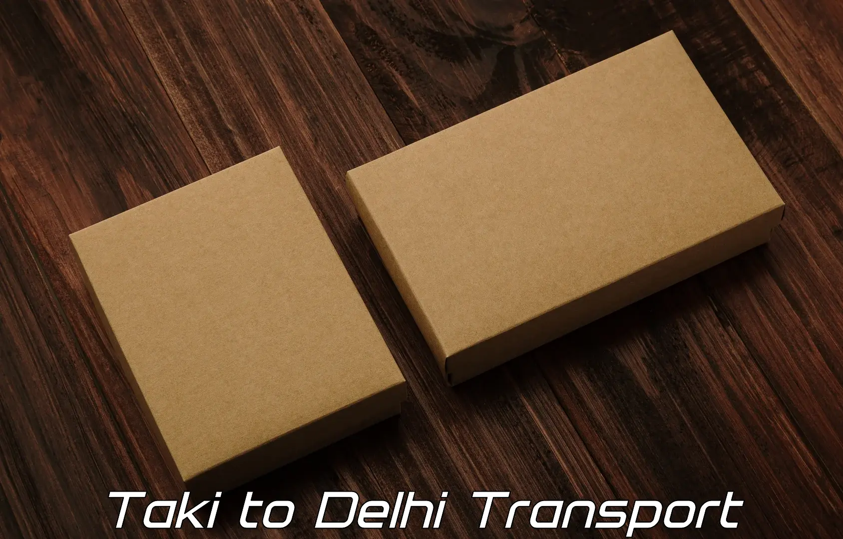 Two wheeler parcel service Taki to Kalkaji