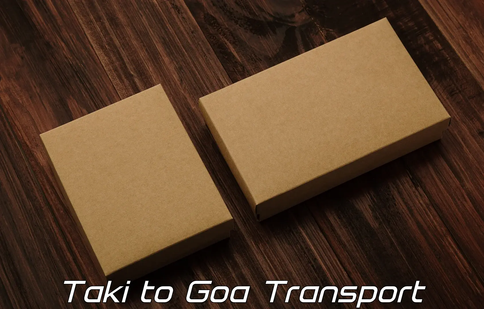 Two wheeler parcel service Taki to Goa University