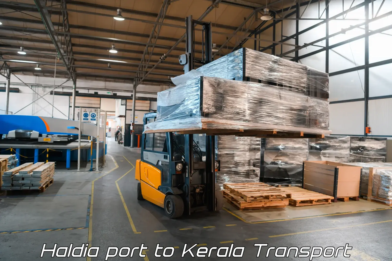 India truck logistics services in Haldia port to Shoranur