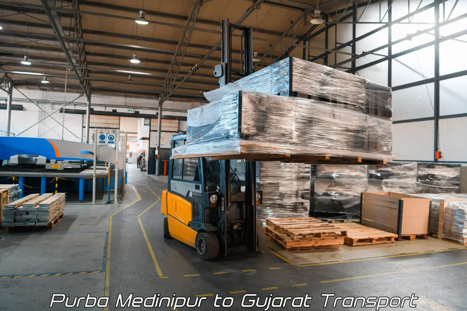 Transport in sharing Purba Medinipur to Gujarat
